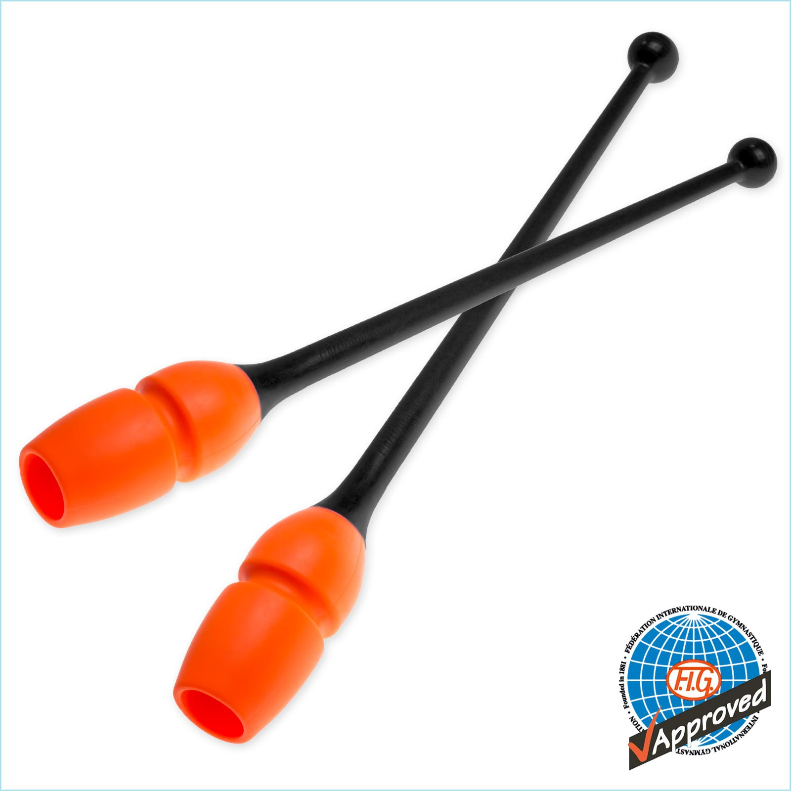 Булавы 45 см Pastorelli цвет Оранжевый-Черный Артикул 02902