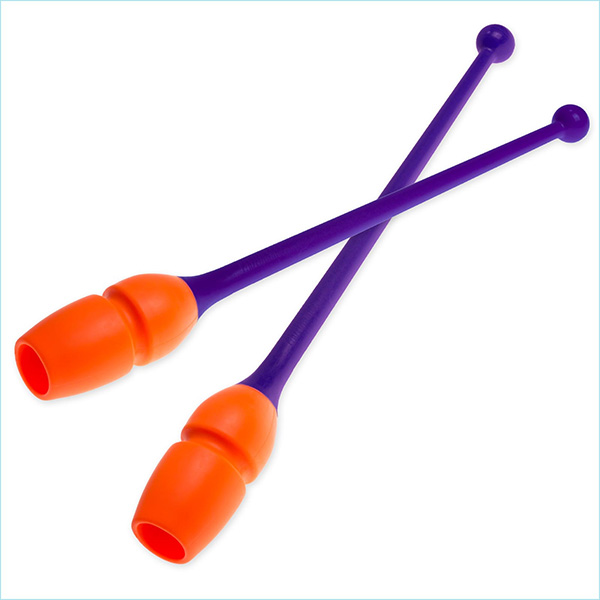 Булавы 40,5 см Pastorelli Connectable цвет Оранжевый-Фиолетовый Артикул 02906