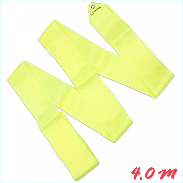 Гимнастическая лента 4 м Pastorelli цвет Желтый Артикул 01482