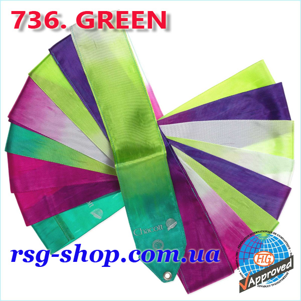 Гімнастична стрічка 5 м Chacott колір Зелений (Green) Артикул 736