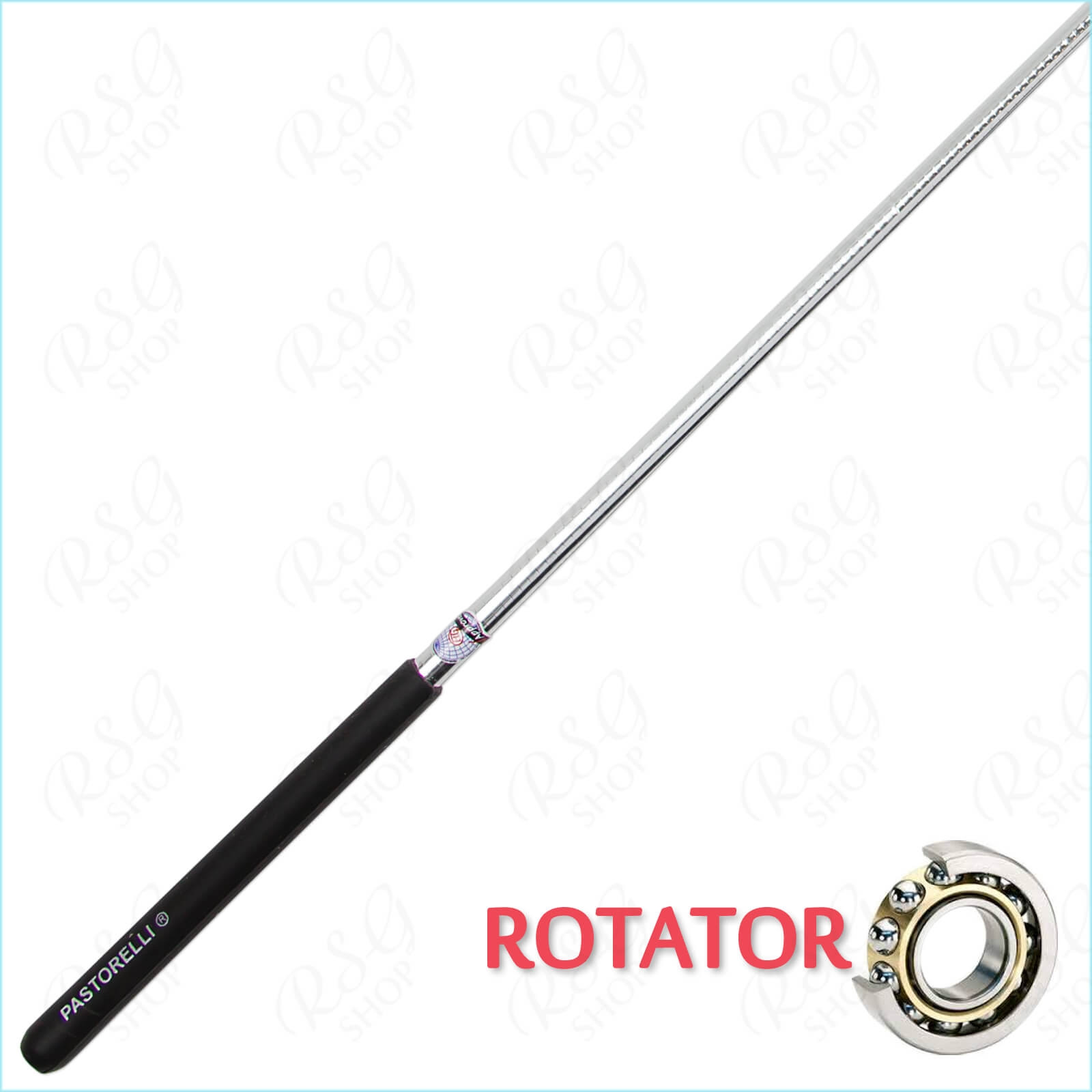 Палочка 60см Pastorelli Rotator цвет Серебряный-Черный Артикул 03641