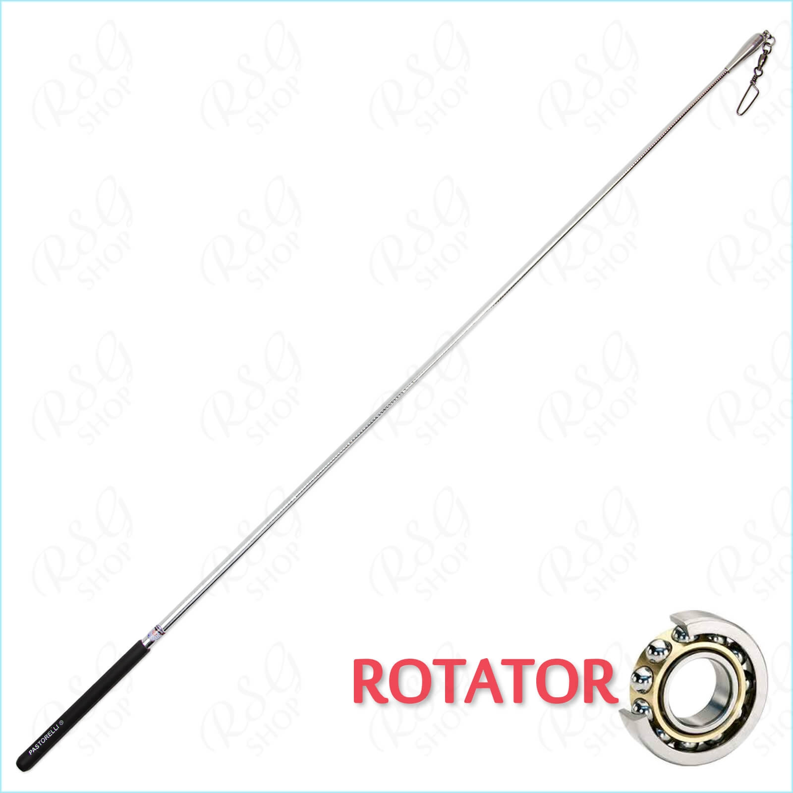 Палочка 60см Pastorelli Rotator цвет Серебряный-Черный Артикул 03641-1