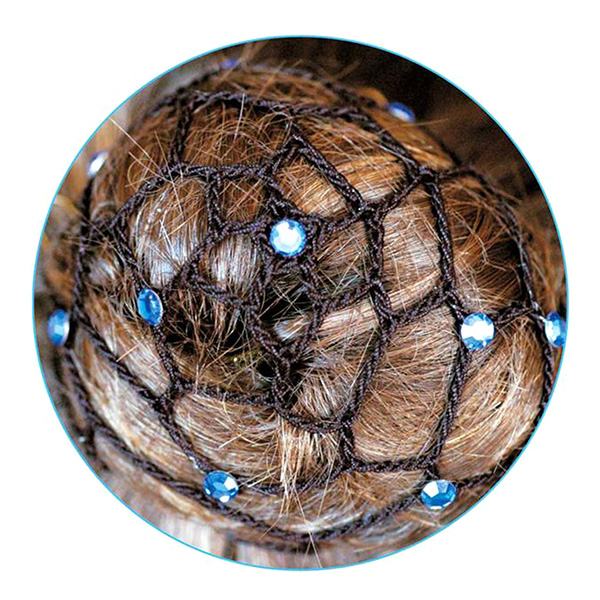 Сетка для волос черная Pastorelli со Стразами цвет Синий Артикул 00637