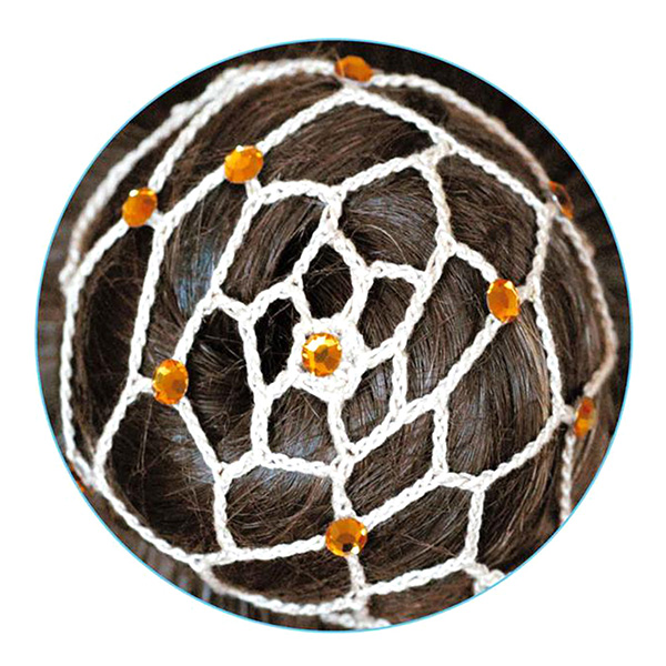 Сетка для волос светлая Pastorelli со Стразами цвет Бронзовый Артикул 00643