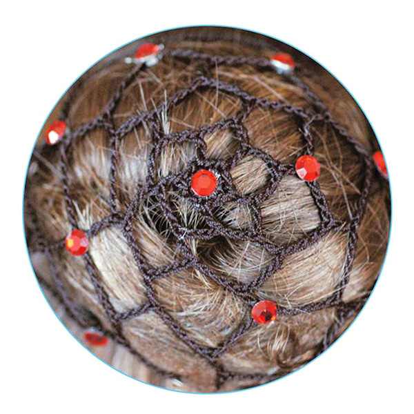 Сетка для волос черная Pastorelli со Стразами цвет Красный Артикул 00638