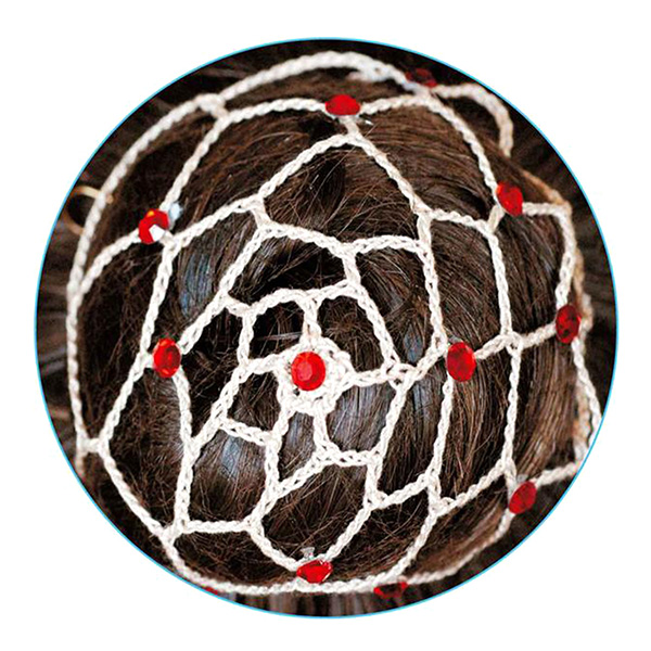 Сетка для волос светлая Pastorelli со Стразами цвет Красный Артикул 00647