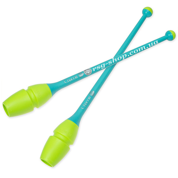 Булавы 41 cм Chacott цвет Желтый-Мятный Артикул 41-334