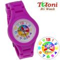 Годинник Tuloni модель#3 ремінець#2 колір Фуксія Артикул T0203-2Fu