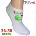 Шкарпетки Tuloni Logo розмір 36-38 колір Білий-Зелений Артикул T0973-G4