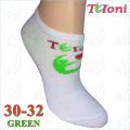 Носки Tuloni Logo размер 30-32 цвет Белый-Зеленый Артикул T0973-G2